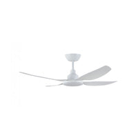 White ceiling fan on a white background