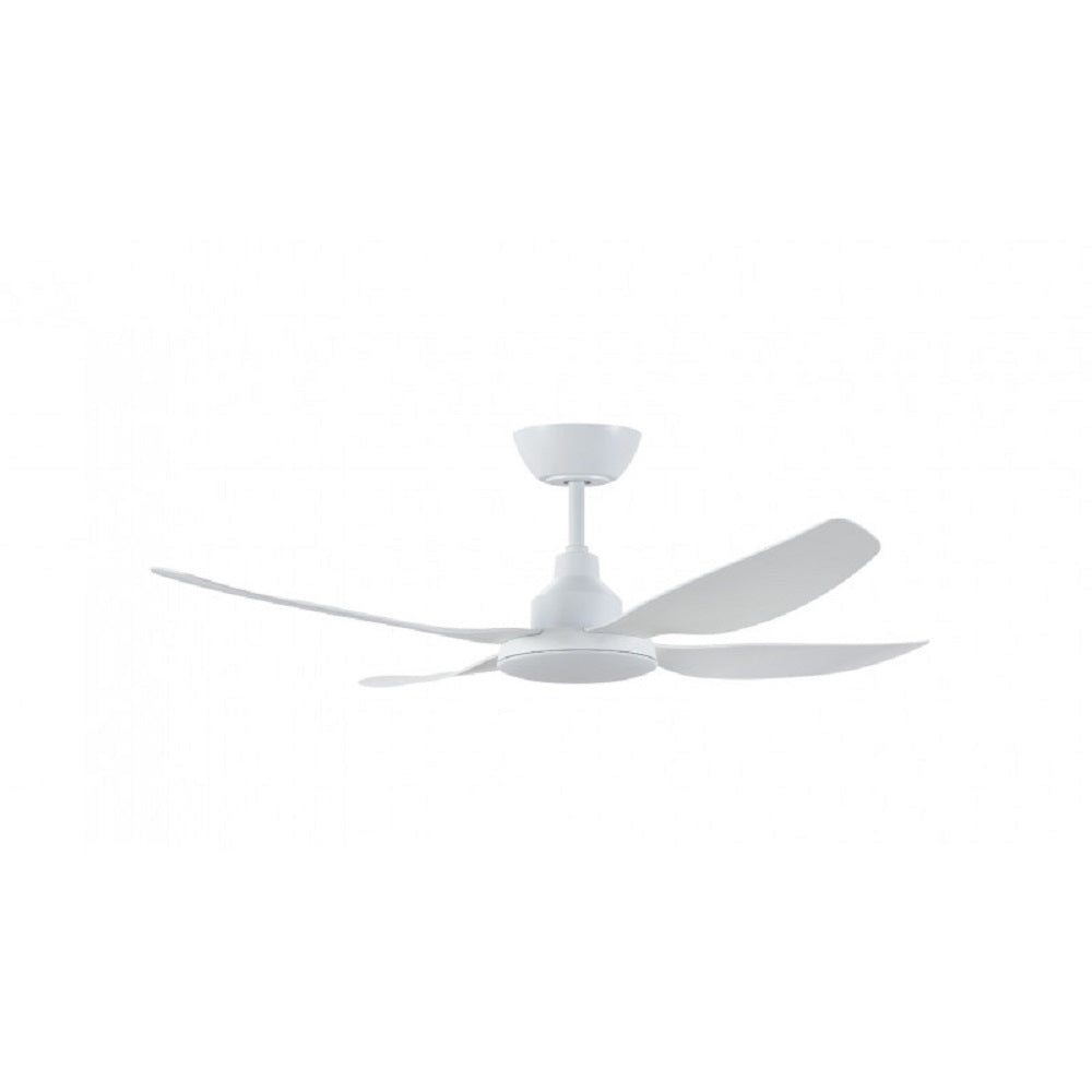 White ceiling fan on a white background