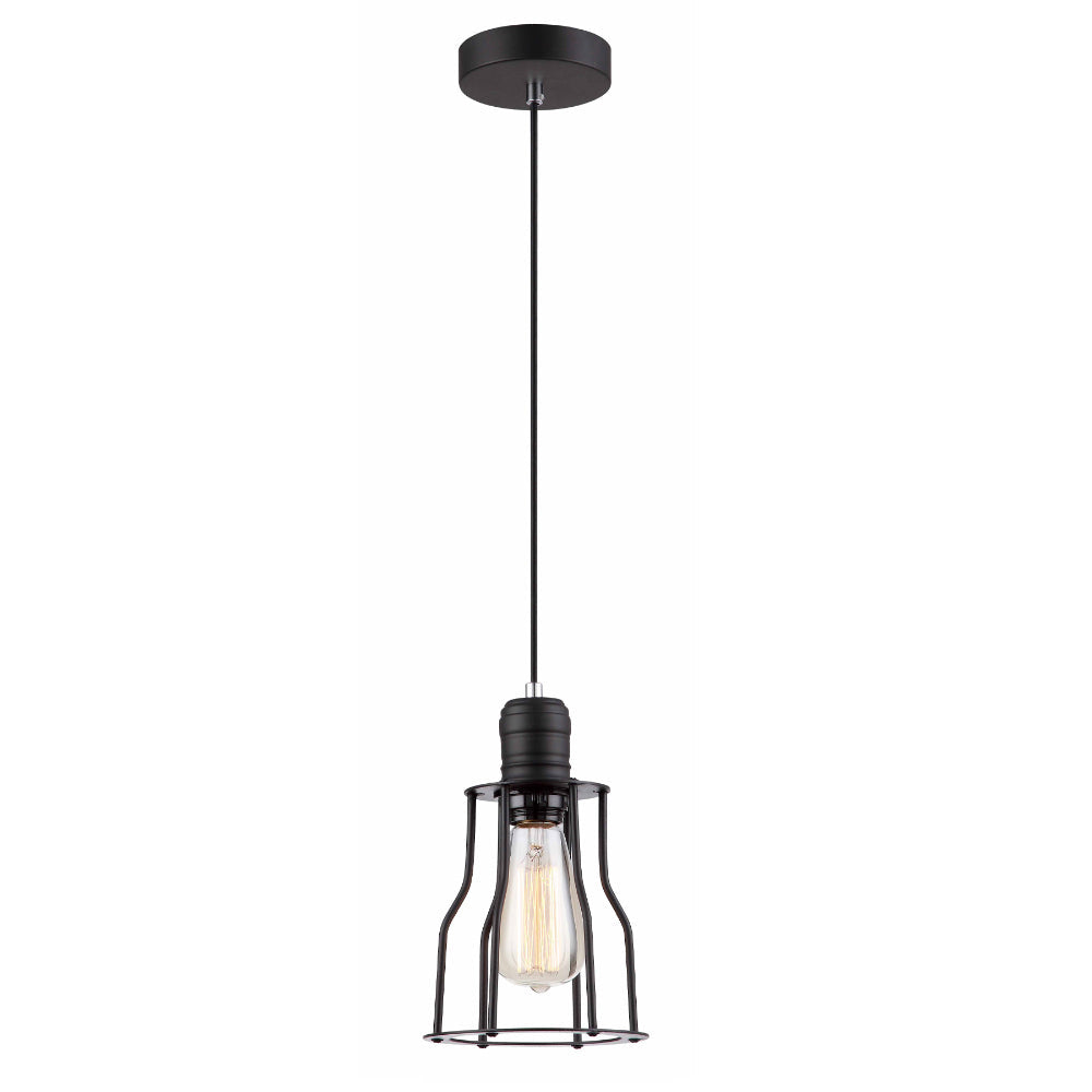 BLACKBAND: Black Iron Cage Light Pendant