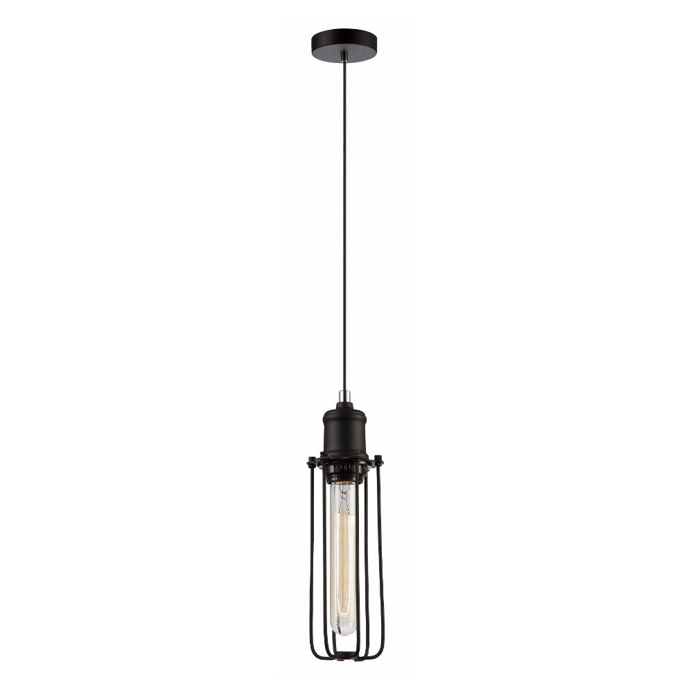 BLACKBAND: Black Iron Cage Light Pendant