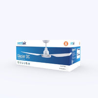 Glacier DC Ceiling Fan - 3 Blade 48" White