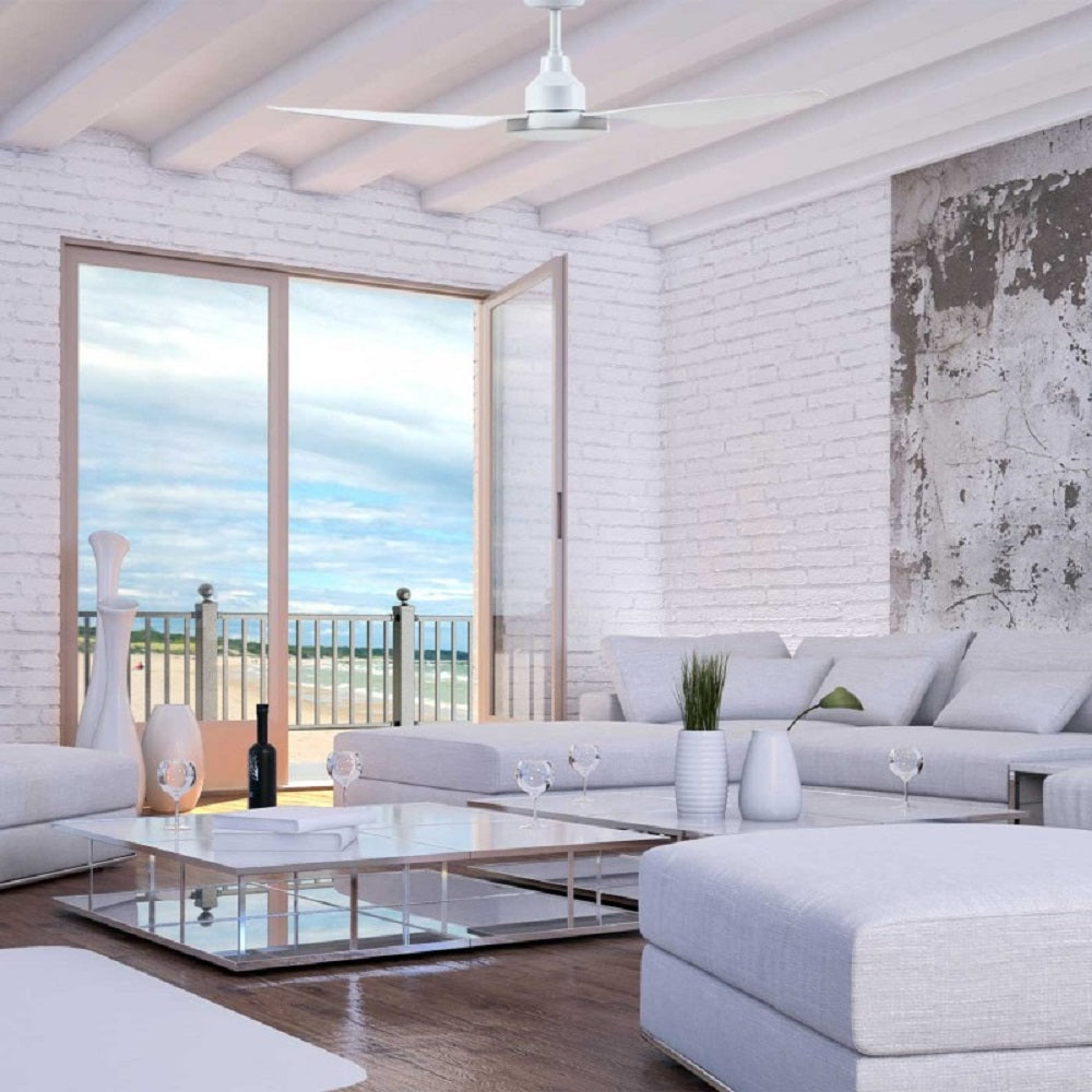 Glacier DC Ceiling Fan - 3 Blade 48" White with Light