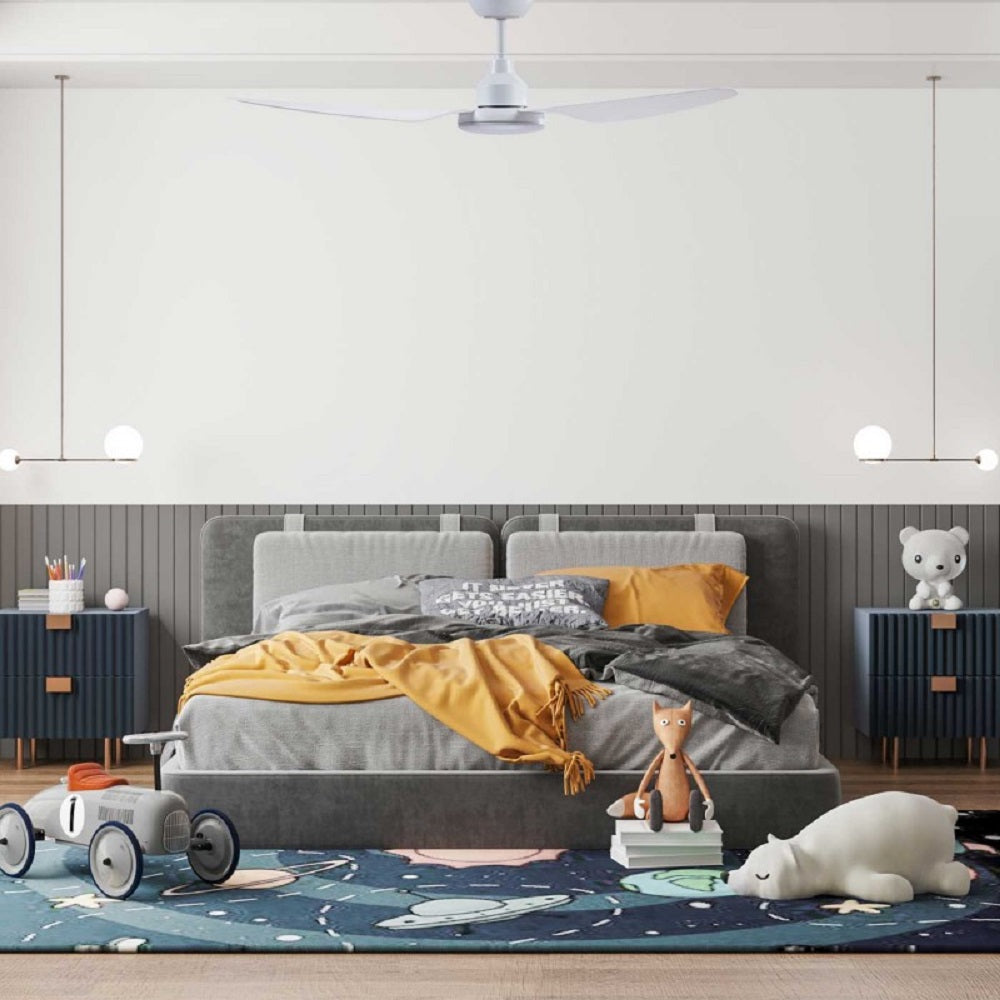 Glacier DC Ceiling Fan - 3 Blade 52" White with Light