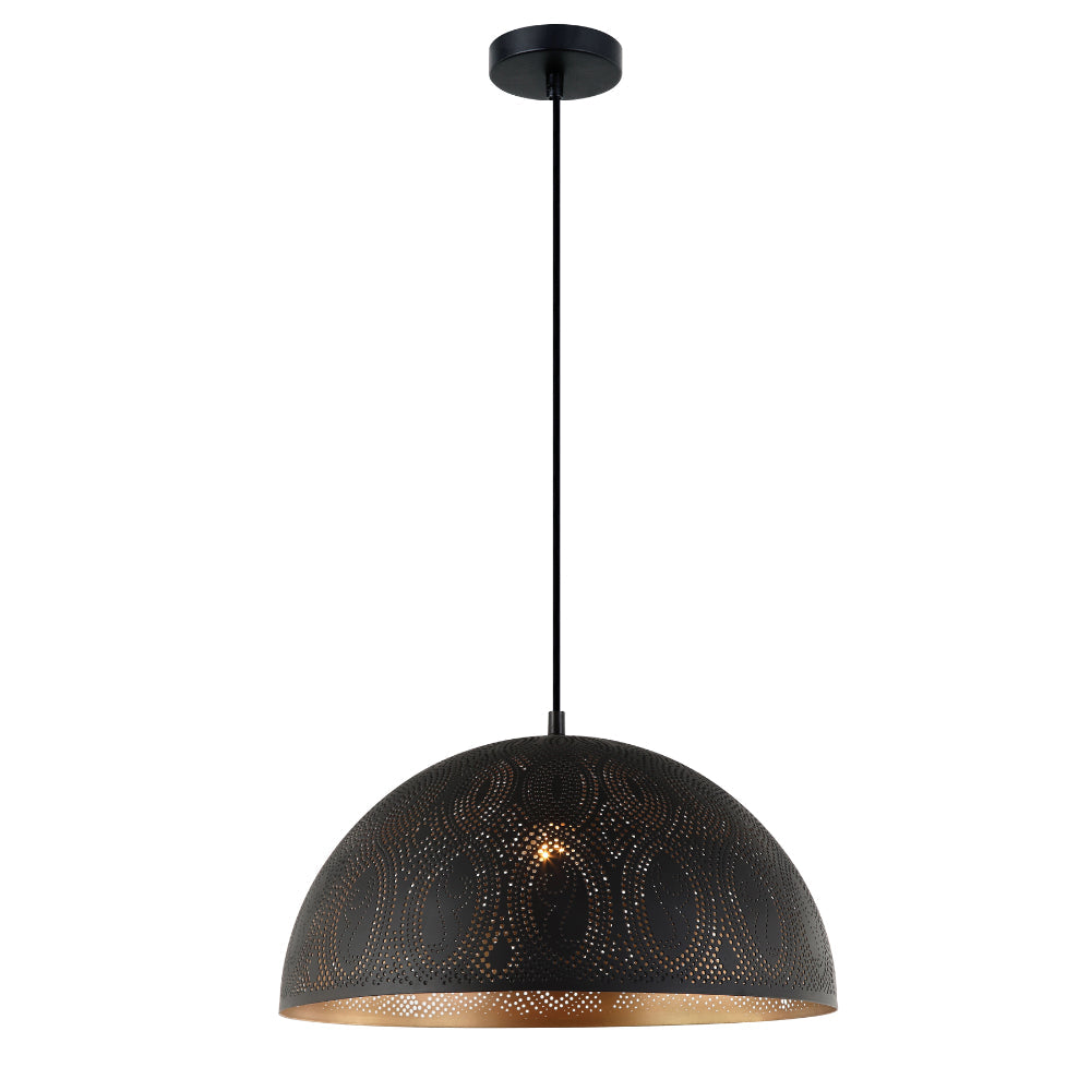 MARRAKESH: Black Shade with Gold Interior Pendant Lights