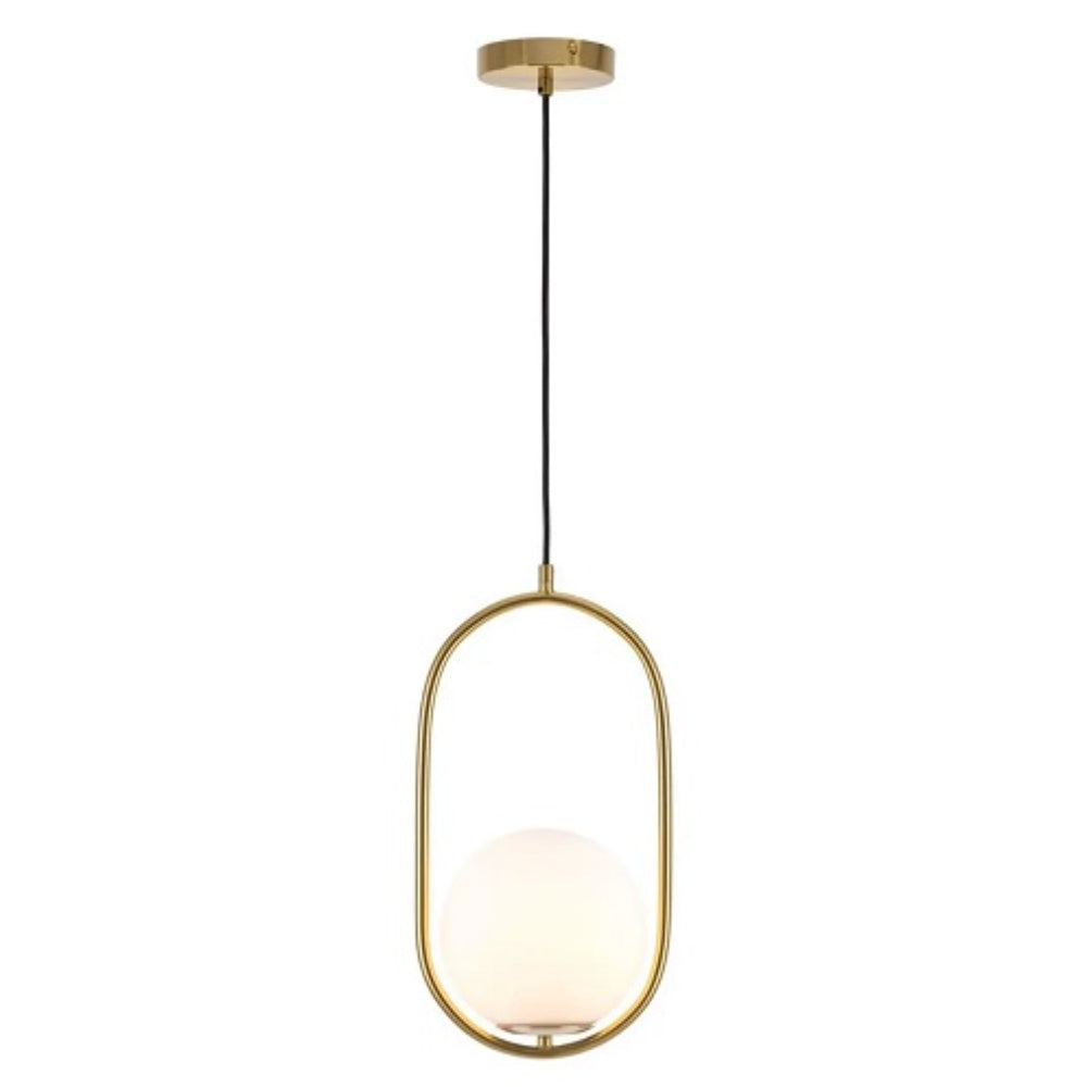 Ava Suspended Opal Glass Ball Pendant Light