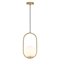 Ava Suspended Opal Glass Ball Pendant Light