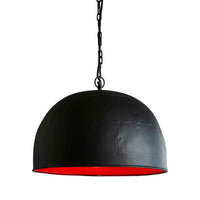 Noir Iron Dome Ceiling Pendant