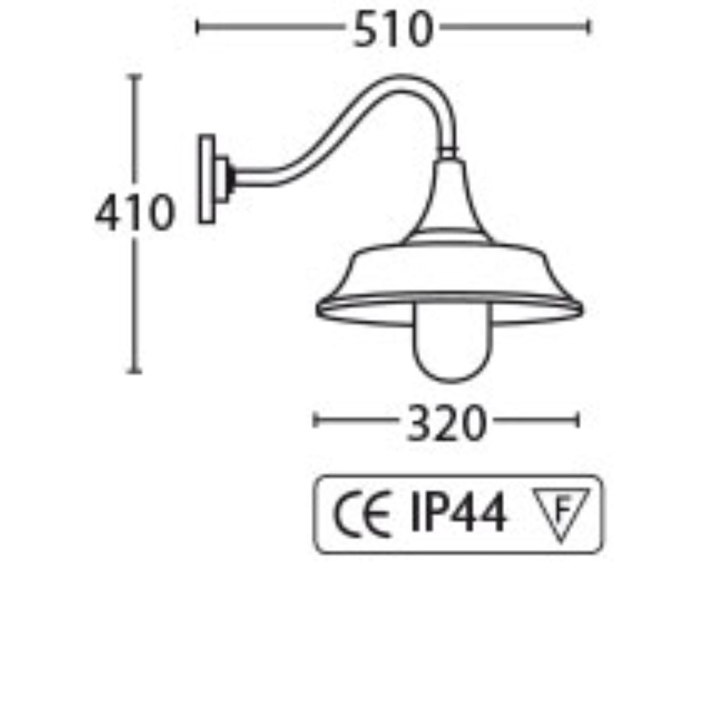 Hobart Solid Aged Brass Wall Bracket