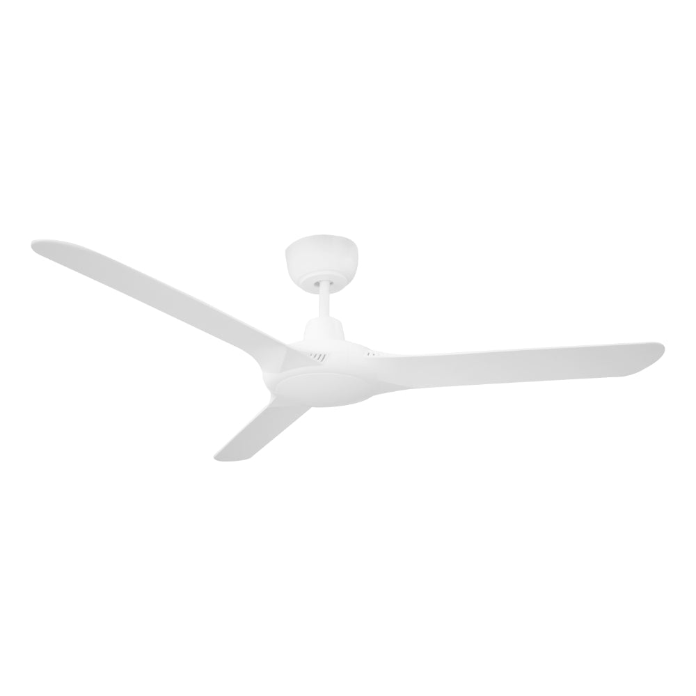 White ceiling fan on a white background