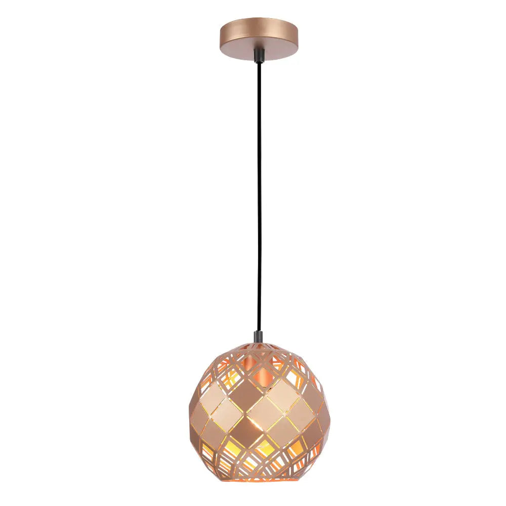 TUILE: Interior Embossed Tiled Iron Pendant Light Series