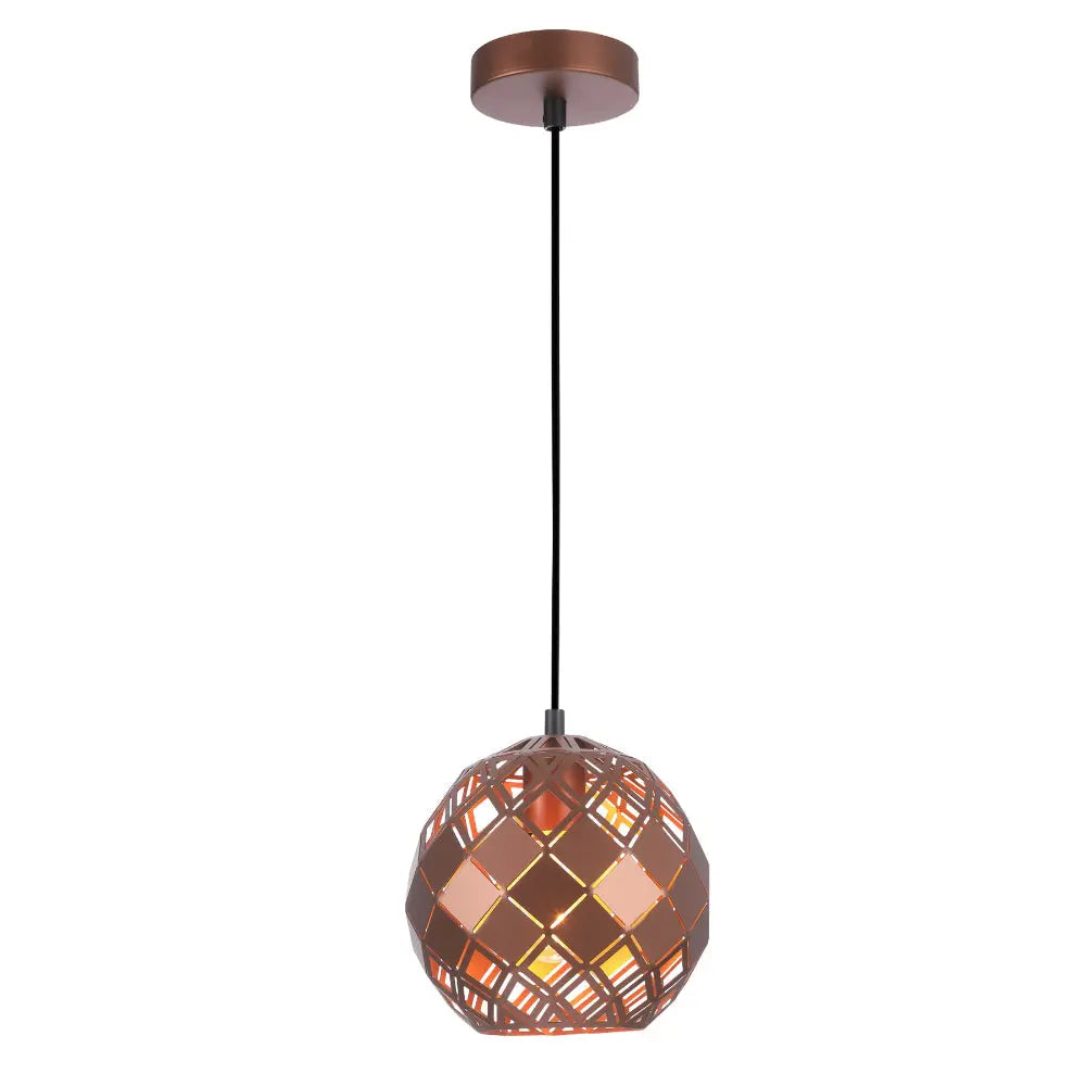 TUILE: Interior Embossed Tiled Iron Pendant Light Series