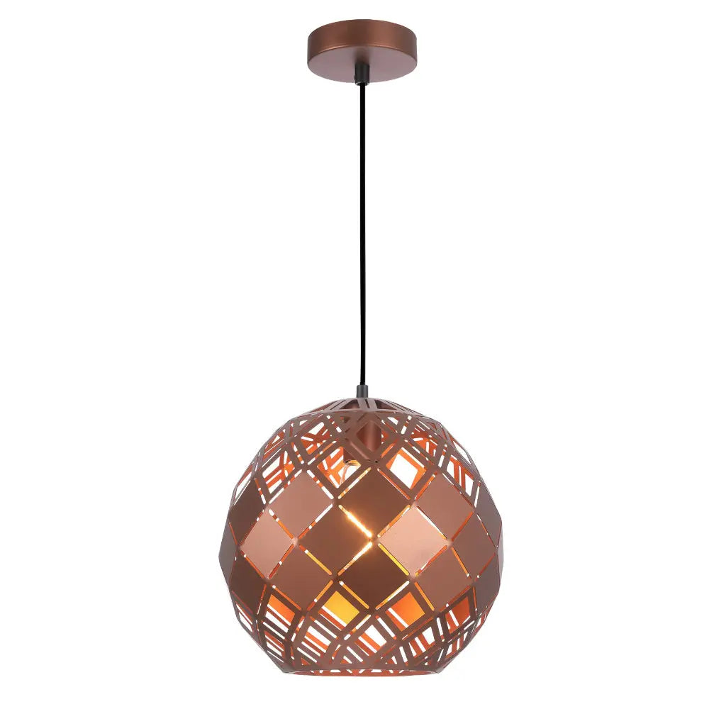 TUILE: Interior Embossed Tiled Iron Pendant Light Series