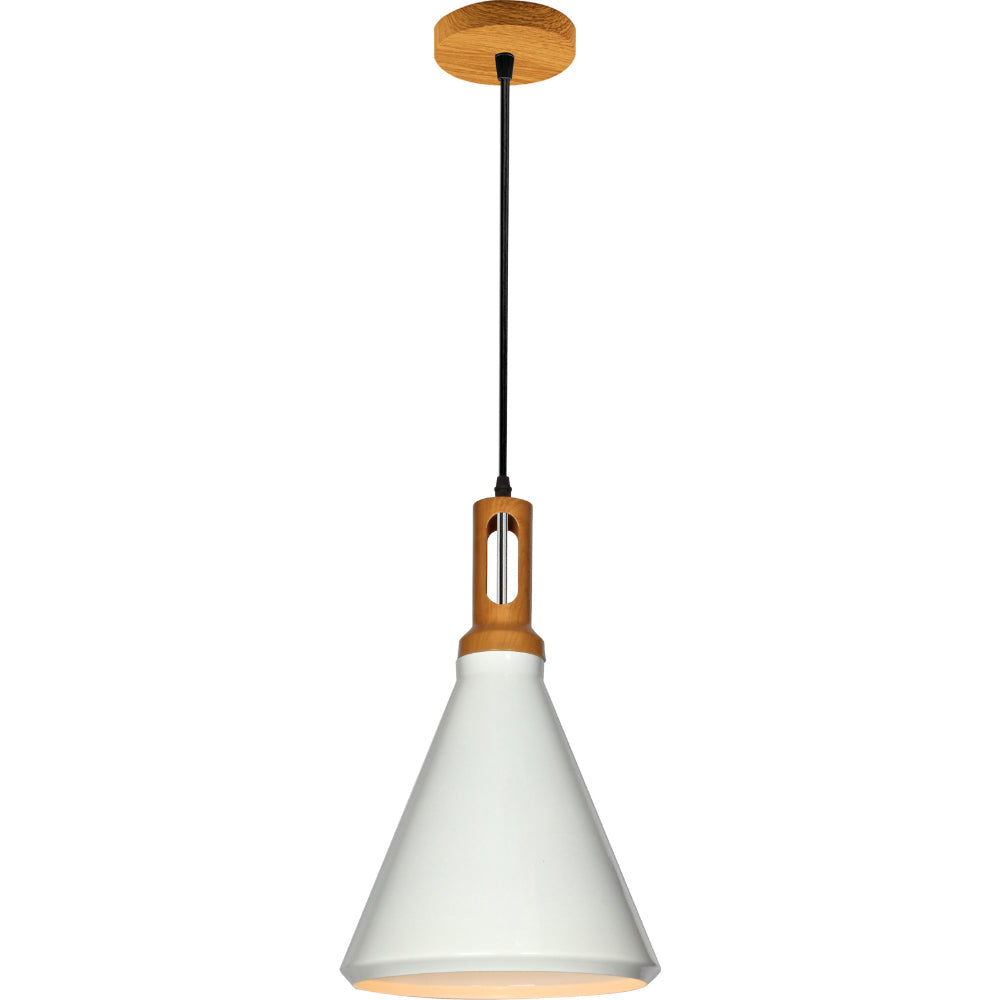 Lungo White Shade Metal Pendant