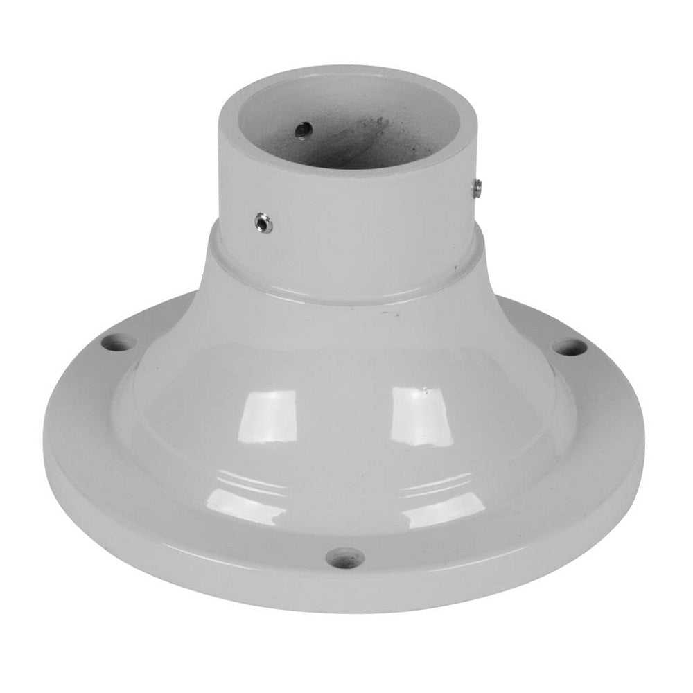 BB-1 Aluminium Bollard Base to suit 6-76mm outer diameter post White