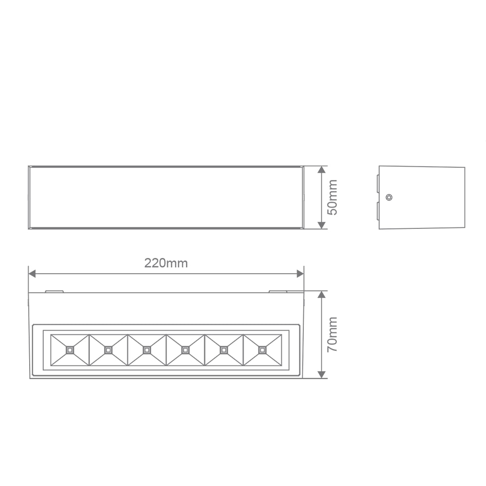 DASH-8 8W Down Only Wall Bracket White 3000K