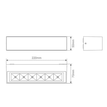 DASH-13 13W Up Down Wall Light White 3000K