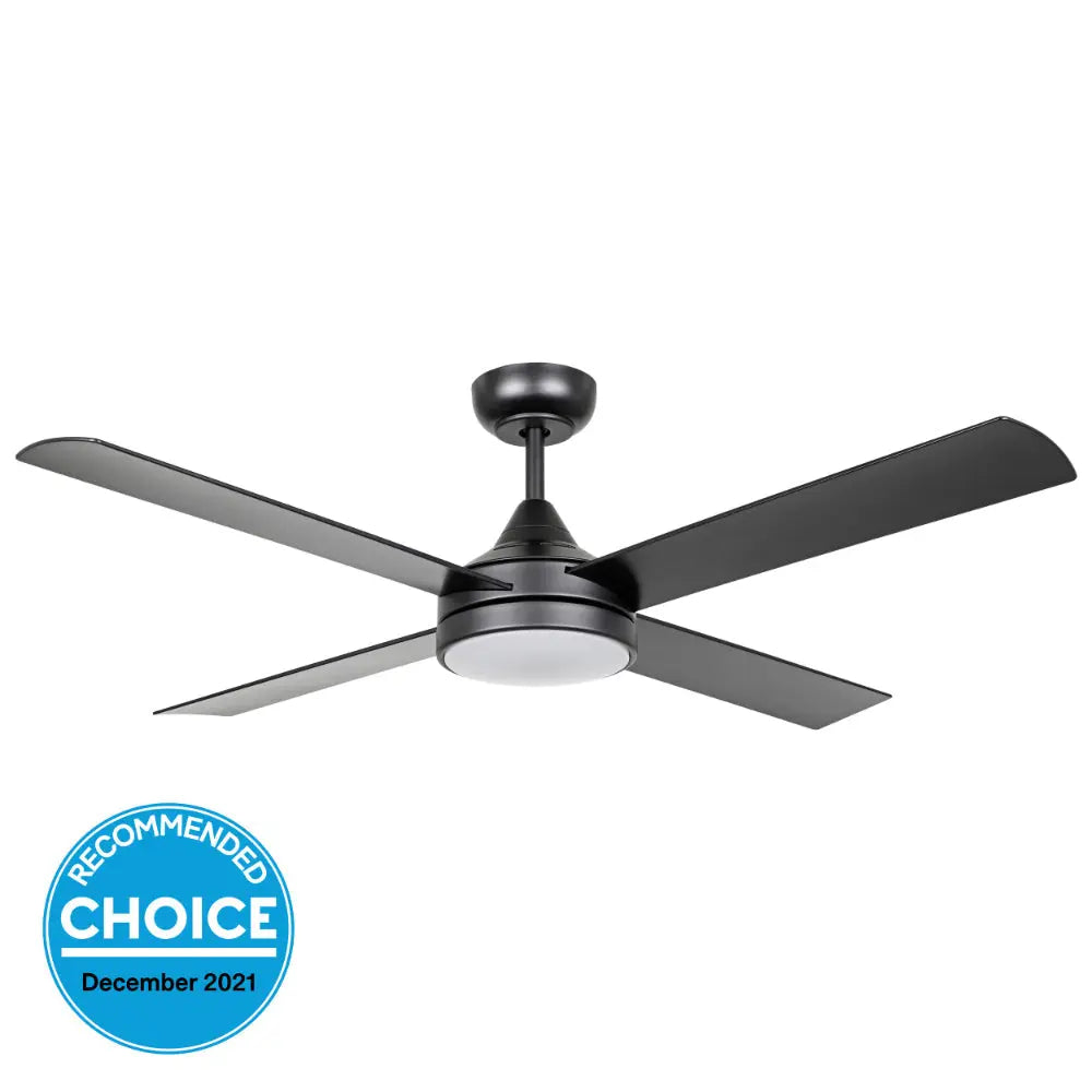 Stradbroke 48" DC Black Ceiling Fan with Light 2W LED CCT