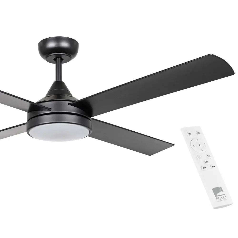 Stradbroke 48" DC Black Ceiling Fan with Light 20W LED CCT