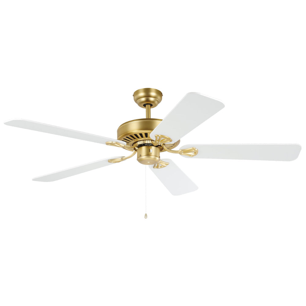 Waikiki 52" AC Fan Brushed Brass / White Blades