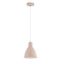 Priddy 1 Light Pendant Pastel Apricot