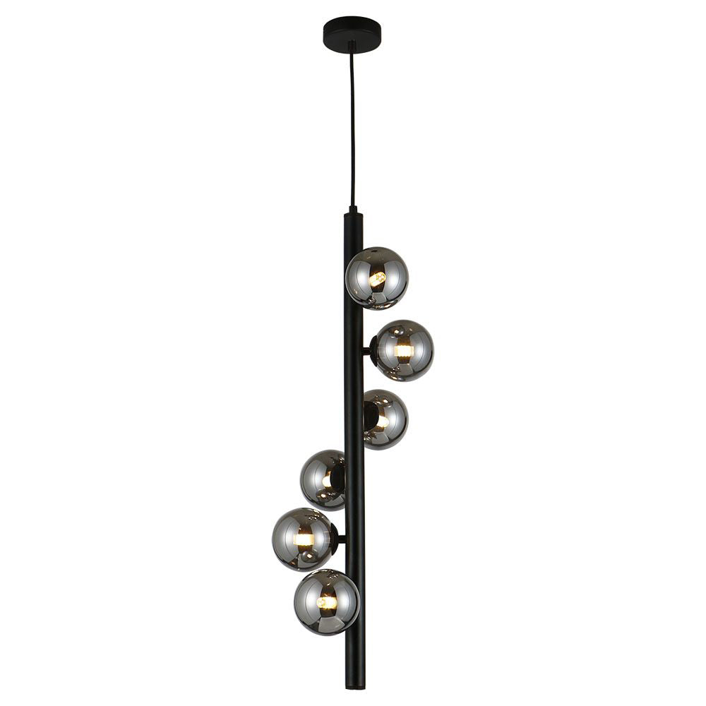 Midday 6 Light LED Pendant Black