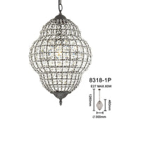 Tangier Crystal Chandelier 1 Light