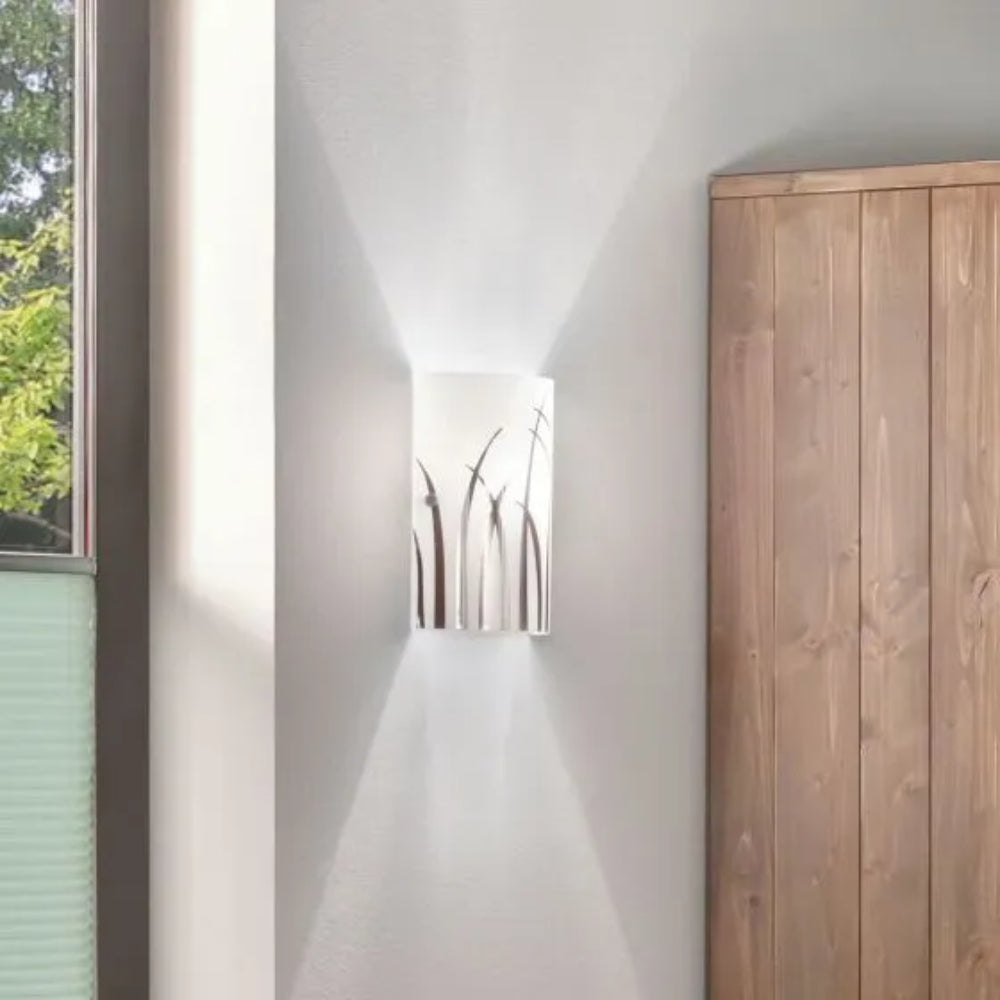 Rivato Wall Light E14 Opal Glass Chrome