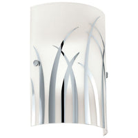 Rivato Wall Light E14 Opal Glass Chrome