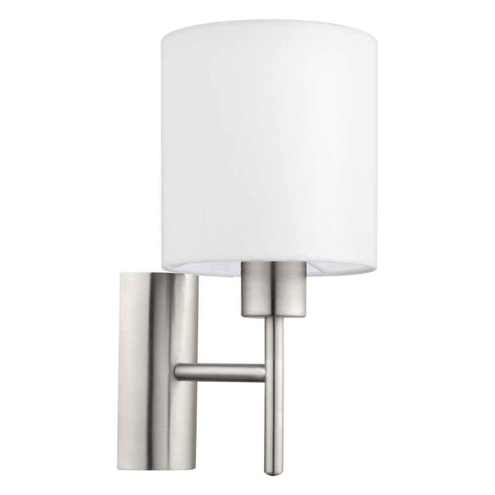 Pasteri Wall Light S/Nickel White Shade