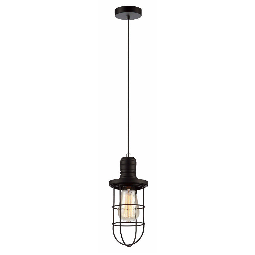 BLACKBAND: Black Iron Cage Light Pendant