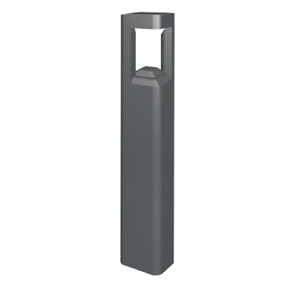 BOL4A 6W LED Bollard Light Grey Square