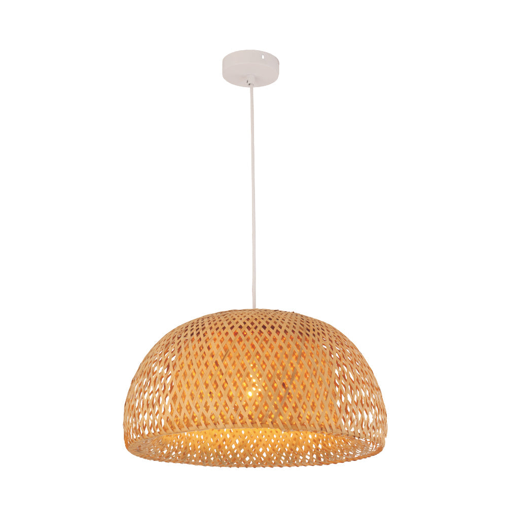 CANASTA: Interior Natural Bamboo Finish Pendant Light