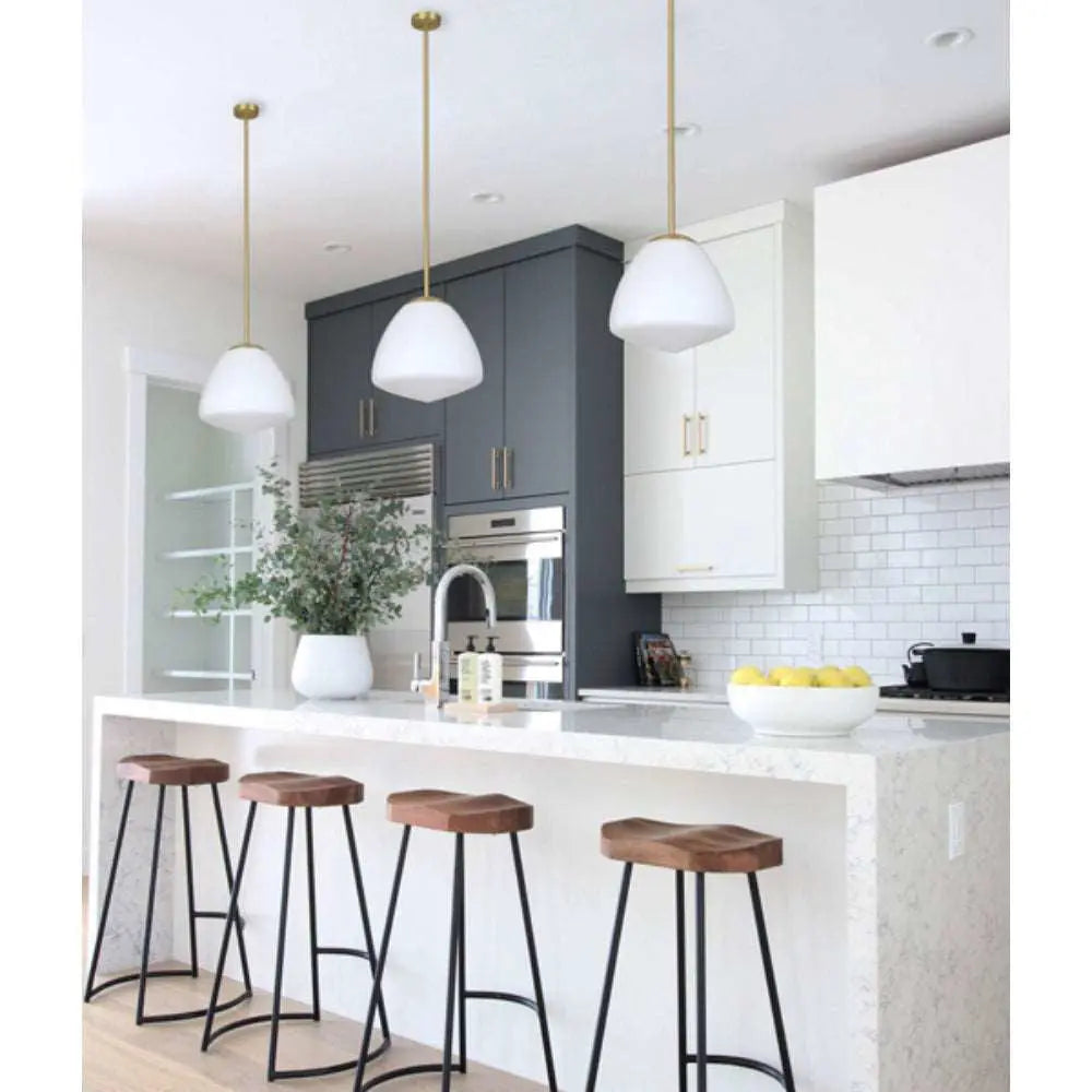 CIOTOLA: Interior Tipped Dome Frosted Glass Pendant Lights