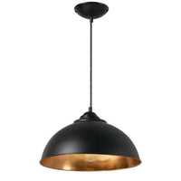 Newport Black-Copper Leaf Dome-Small