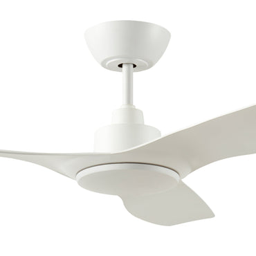 White DC Ceiling Fan - 48" 3 Blade with Remote Control