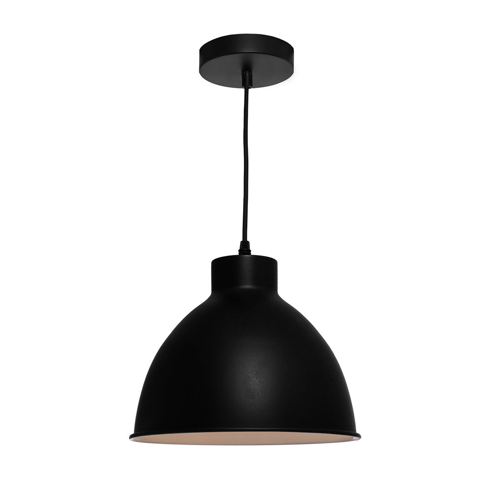 Dome 1 Light Pendant Black