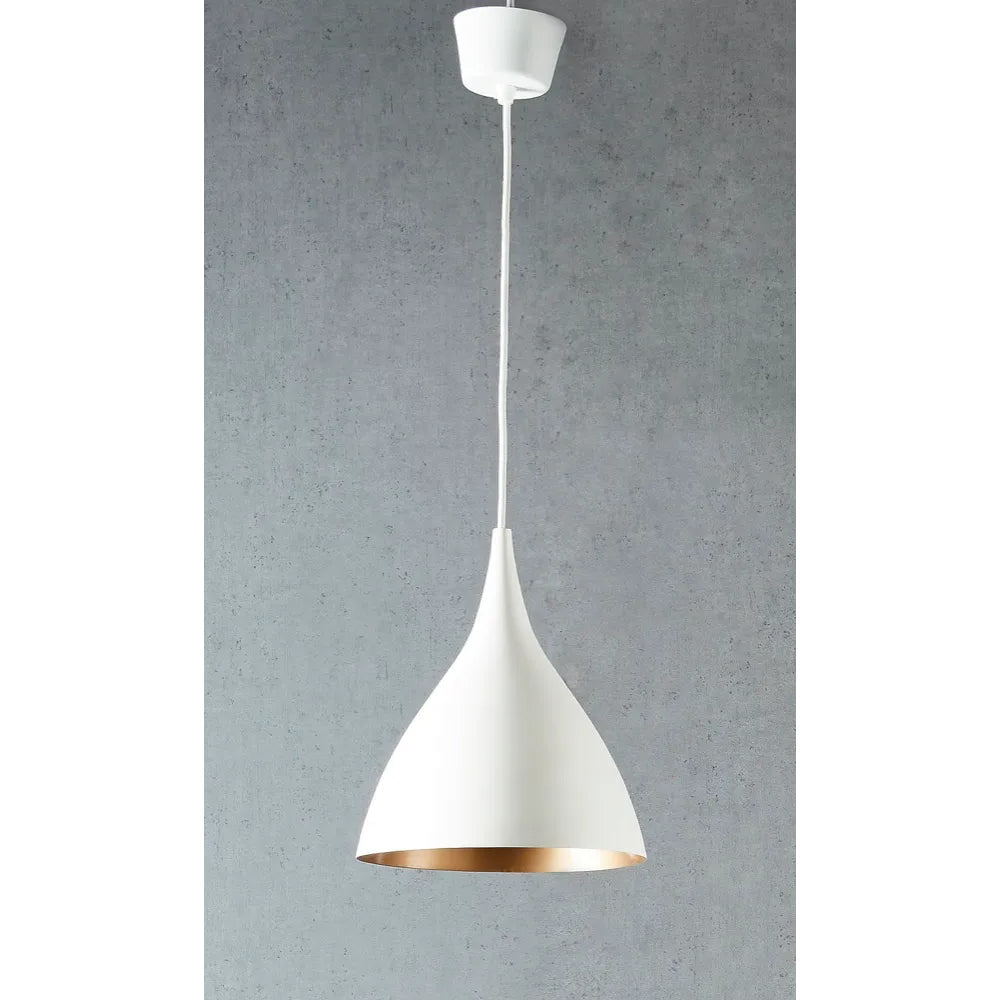 Macmillan Ceiling Pendant White and Brass