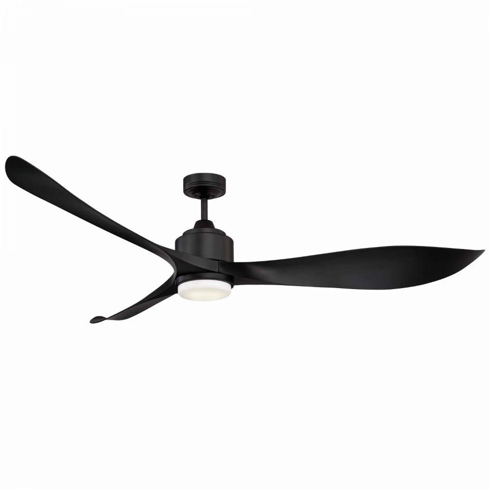 Eagle XL DC Ceiling Fan 66" Black With Light and Remote Control