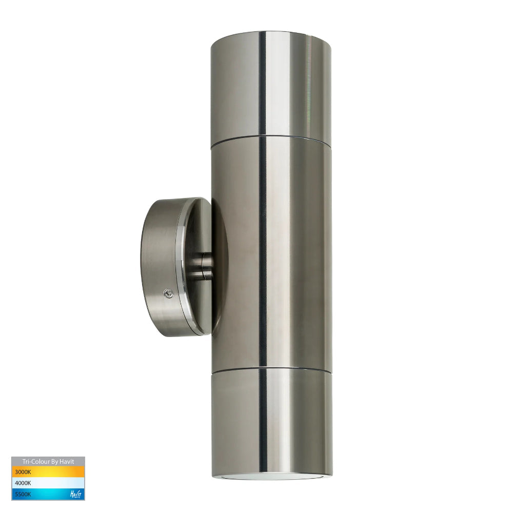 Tivah Up-Down Wall Pillar Light Titanium Aluminium LED