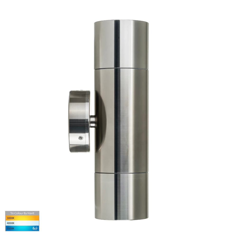 Tivah Up-Down Wall Pillar Light Titanium Aluminium LED