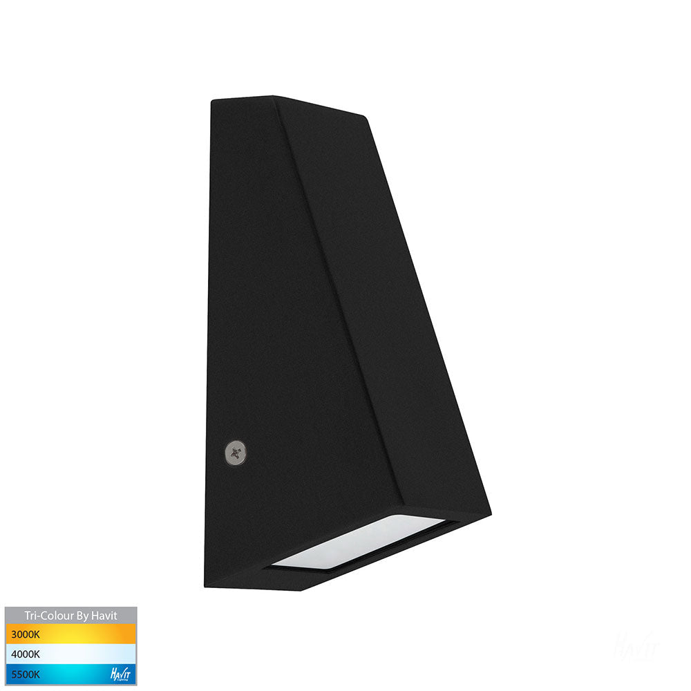 Taper Black Tri-Colour Wall Light 12v