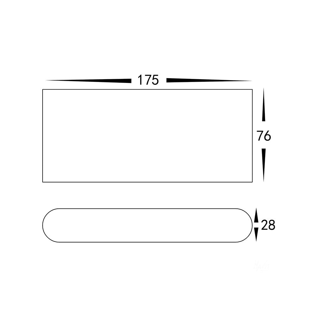 Lisse Wall Light Fixed Down LED 6W CCT Black 12V