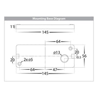 Lisse Surface Mounted Up-Down Wall Light Black 12V