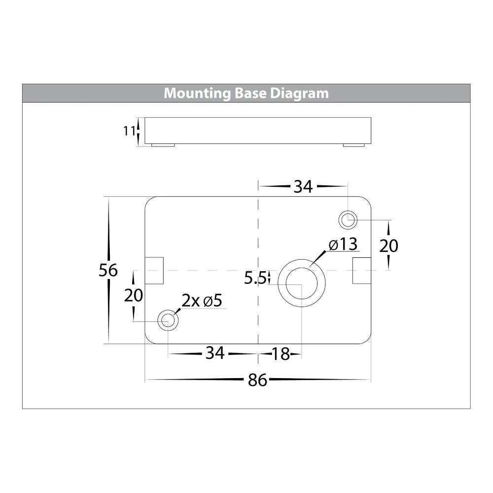 Essil Surface Mounted Wall Light White  4w 12V