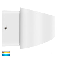Luxe Oval Tapered Up Down Wall Light White