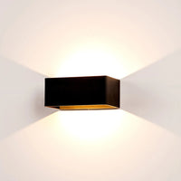 Mia Rectangle Wall Mounted Light Poly Powder Coated Black