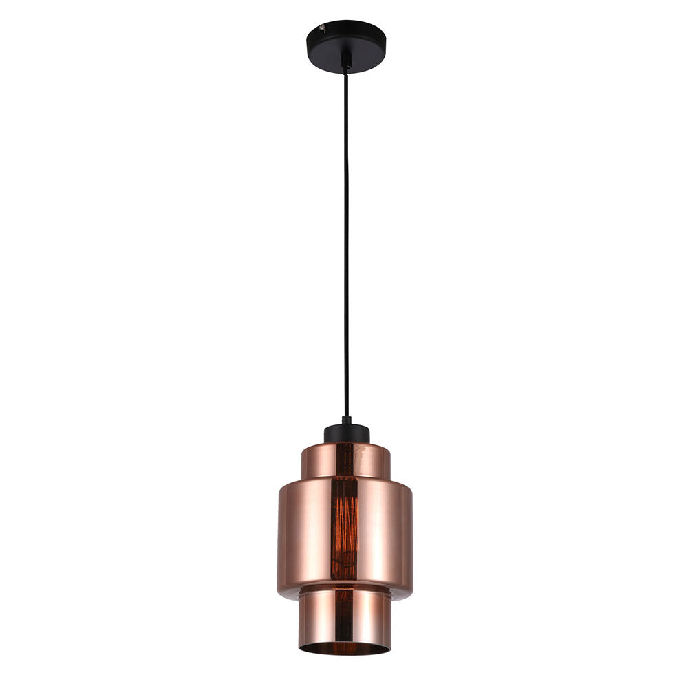 Lamina Copper Glass Pendant