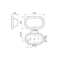 Stainless Guard E27 Bulkhead Bunker Light