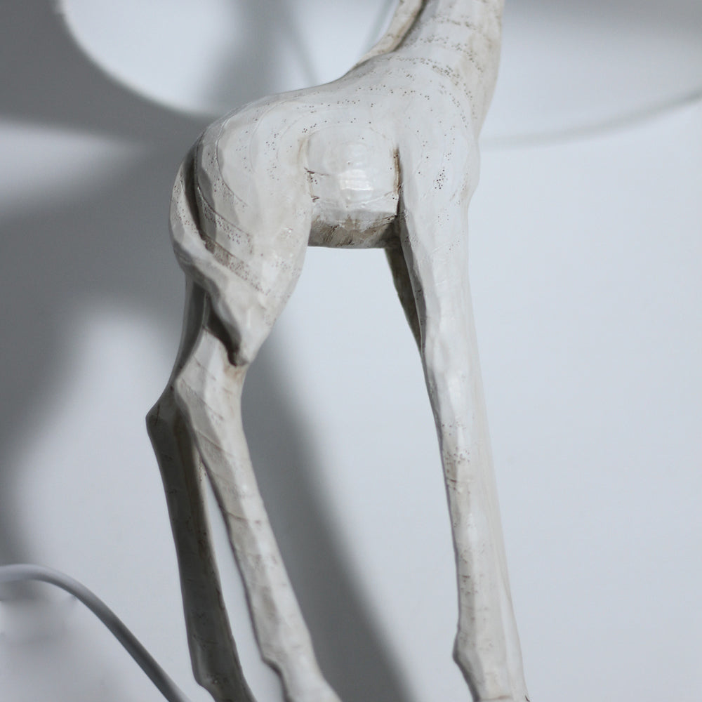Giraffe Table Lamp with Shade White