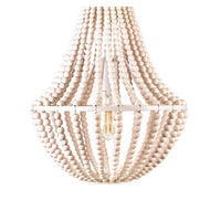 Willow 1 Light Beaded Pendant White